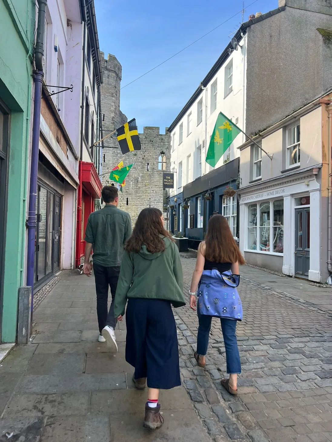 Walking through Caernarfon