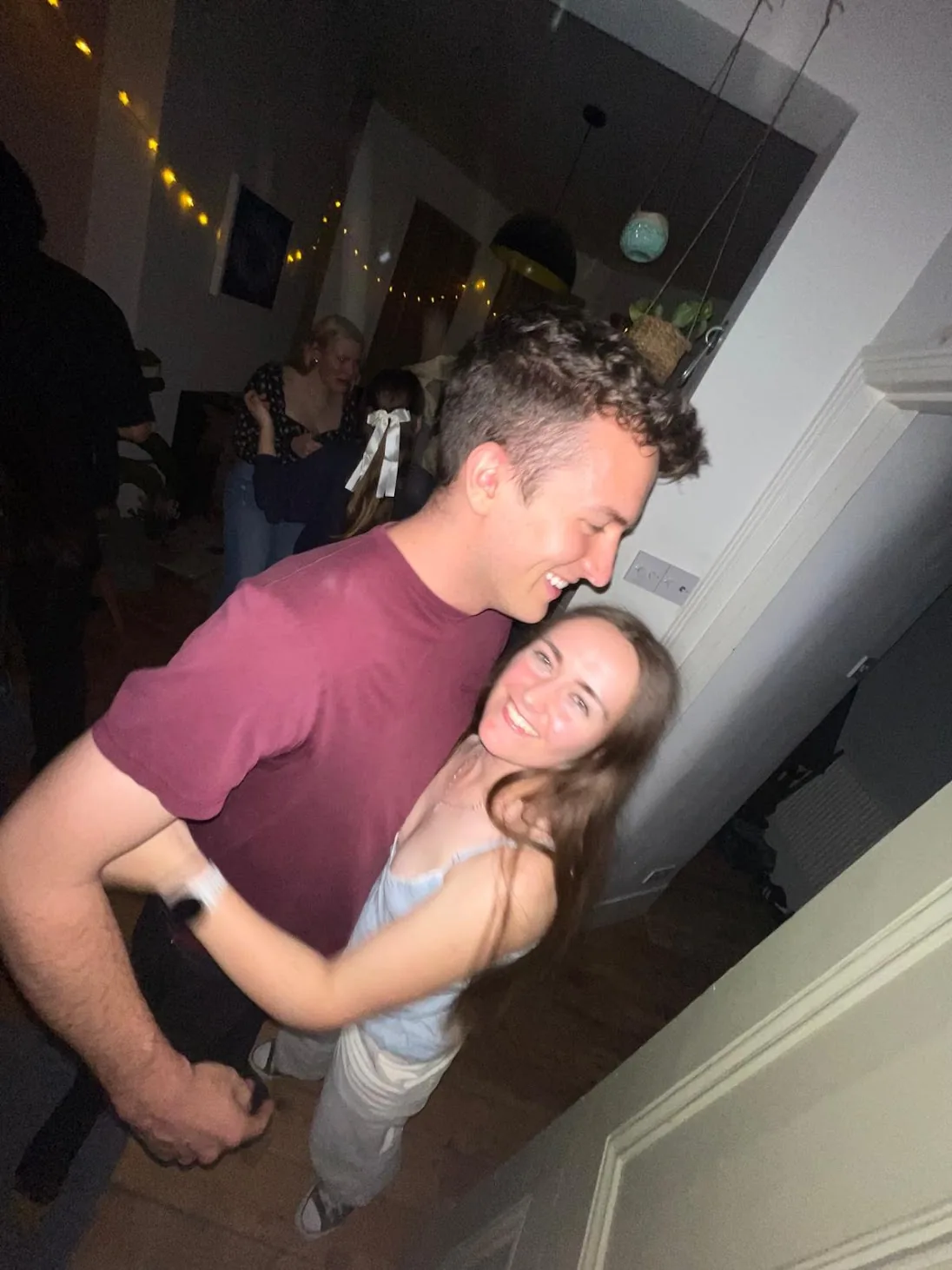 Dancing at a house party